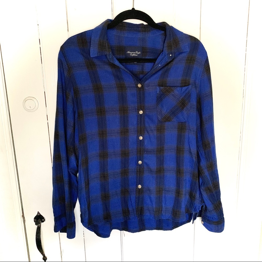 American Eagle Lightweight Button Down Flannel - image 1